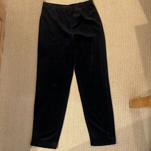Black Velvet Elastic-Waist Women's Pants